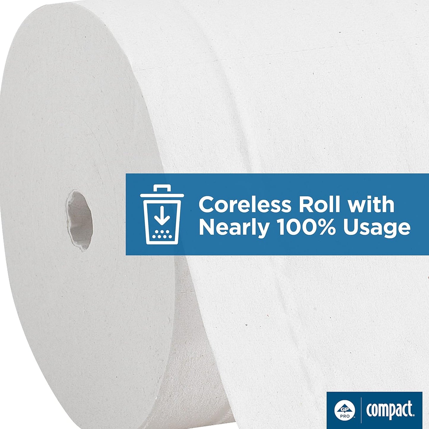 Compact 2-Roll Vertical Coreless High-Capacity Toilet Paper Dispenser by GP PRO (Georgia-Pacific), Black, 56790A, 1 Dispenser