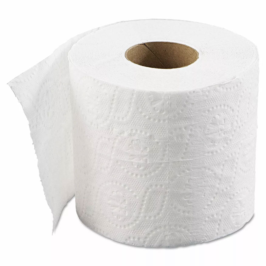 Boardwalk Standard 2-Ply Toilet Paper Rolls, 96 Rolls - 500 Sheet