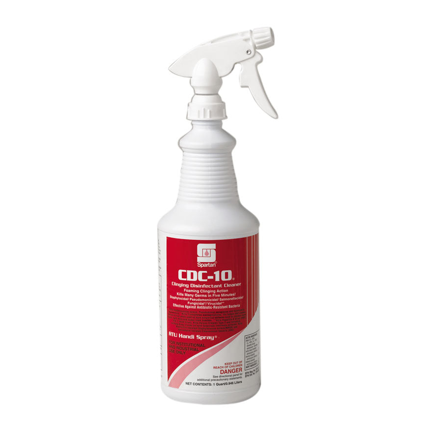 Spartan CDC-10 Clinging Germicidal Disinfectant Cleaner, QUART 12