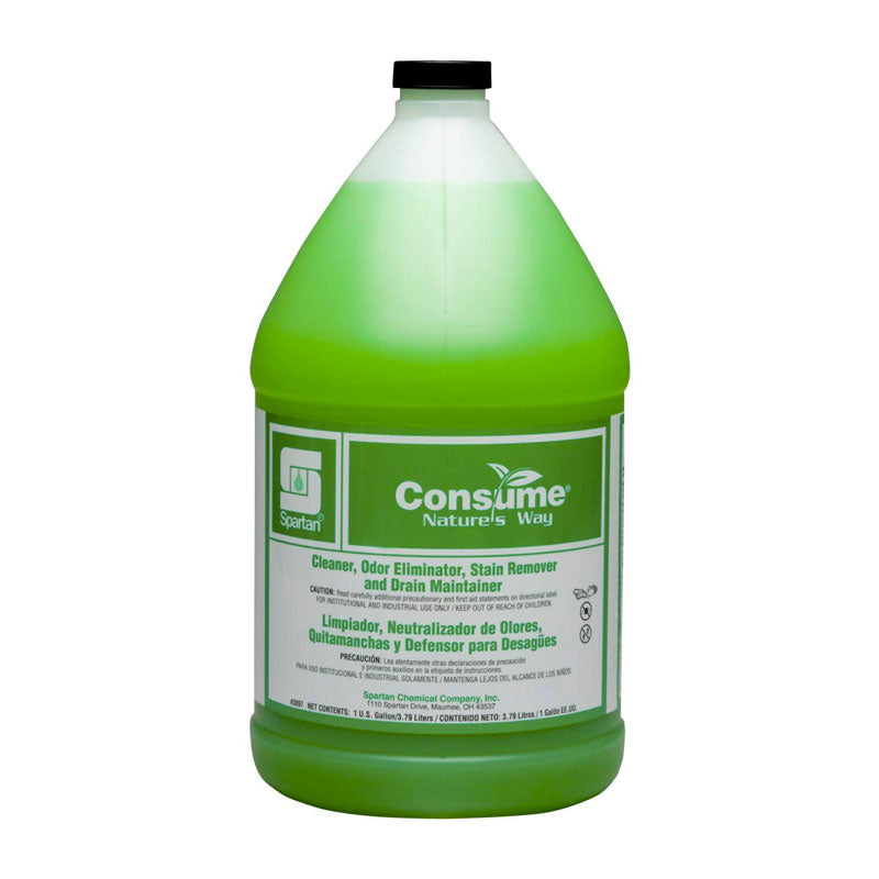 Spartan Consume Enzyme Nature's Way Cleaner Odor Eliminator Stain Remover, 4 Gal/Case