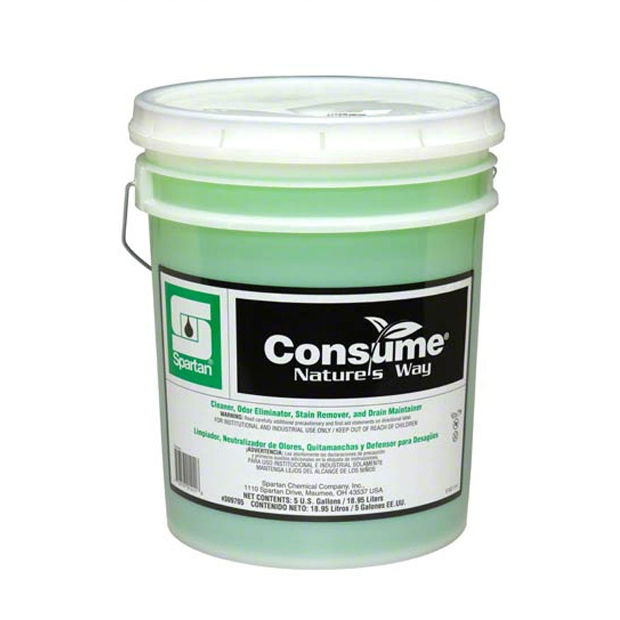 Spartan Consume Enzyme Nature's Way Cleaner Odor Eliminator Stain Remover, Pail