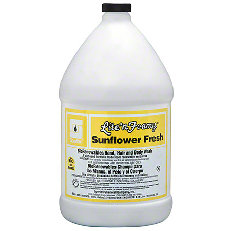 Spartan Lite'n Foamy Sunflower Fresh Hand, Hair & Body, 4 Gal/Case