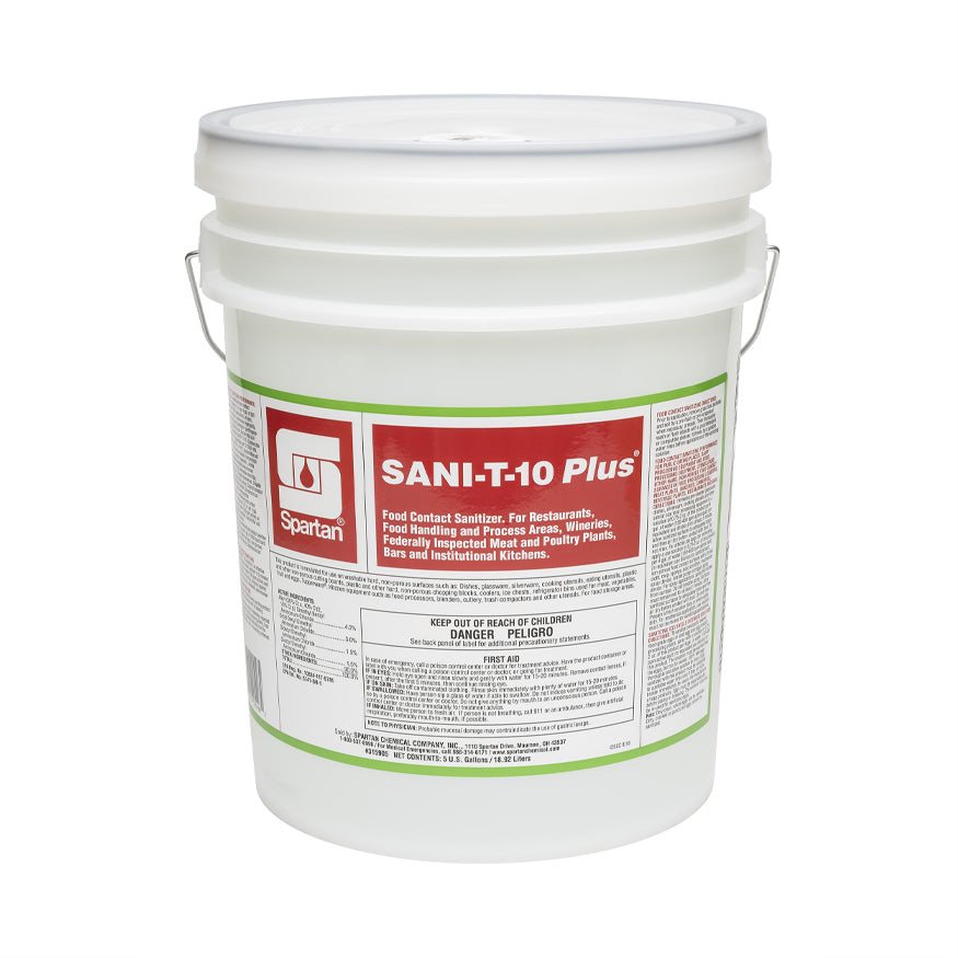 Spartan Sani-T-10 Plus® Food Contact Sanitizer - 5 Gal. Pail