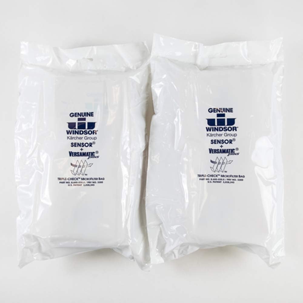 Genuine Triple-Check Microfilter Bag 8.600-050.0 for Sensor and Versamatic Plus Vacuum-Filter Bags-Made in Germany-2 pack (20 bags)