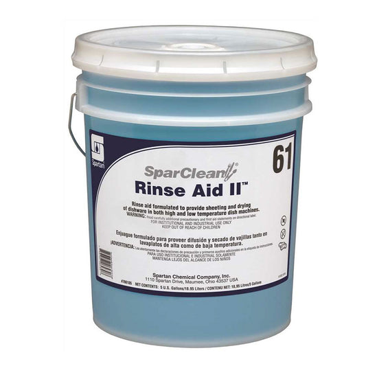 Spartan SparClean Rinse Aid II, #61 PH, 5 Gal/Pail
