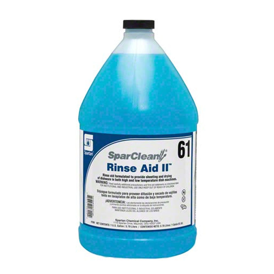 Spartan SparClean Rinse Aid II, #61 PH, 4 Gal/Case